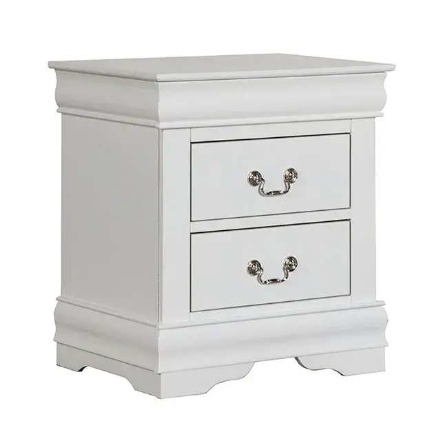 Transitional White Queen Bedroom Set — Bed Frame, view 5
