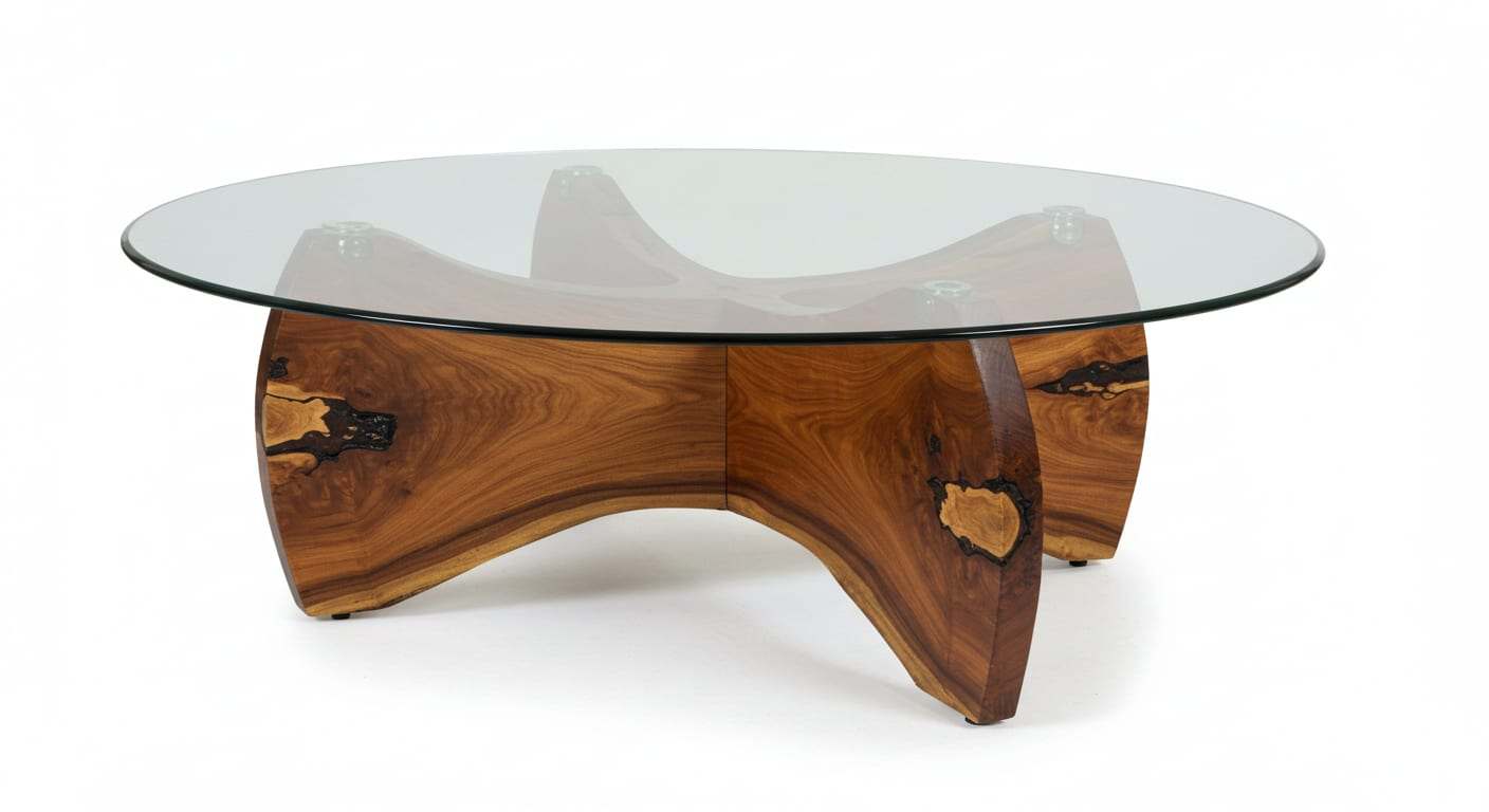 Glass Top Coffee Table for Lobby Area environments, alternate view