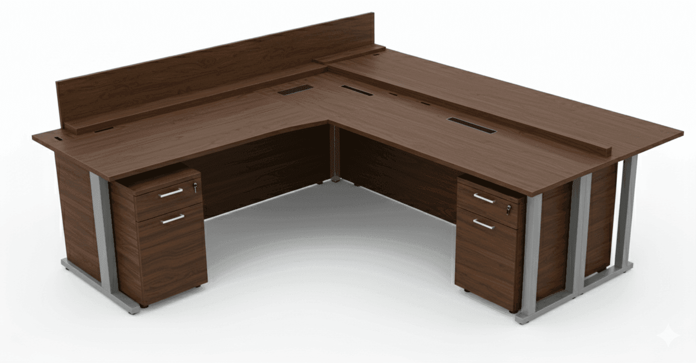 L-Shaped Executive Desk 2 for Office environments, alternate view