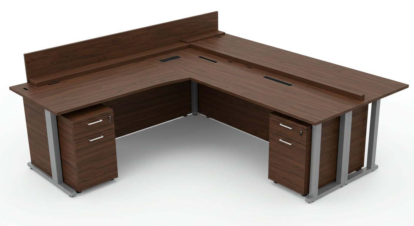 L-Shaped Executive Desk 2 for Office environments, alternate view