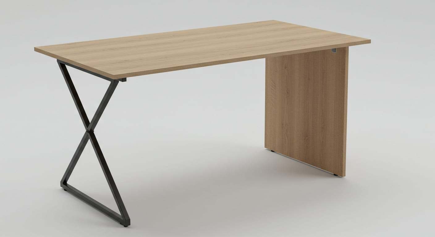 Writing Desk - Metal Leg for Office environments, alternate view