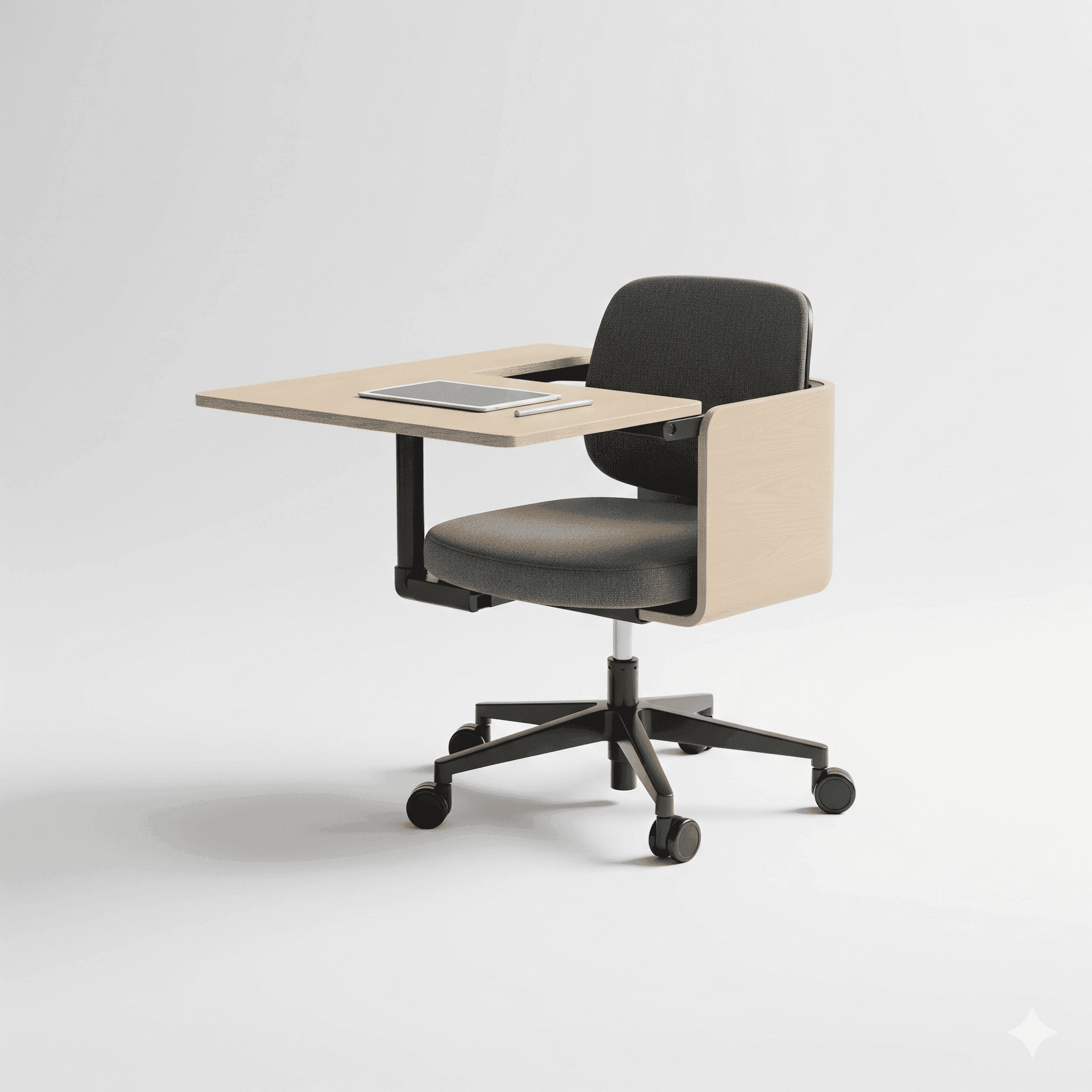 Attached Desk-Chair for Educational Facilities environments, alternate view