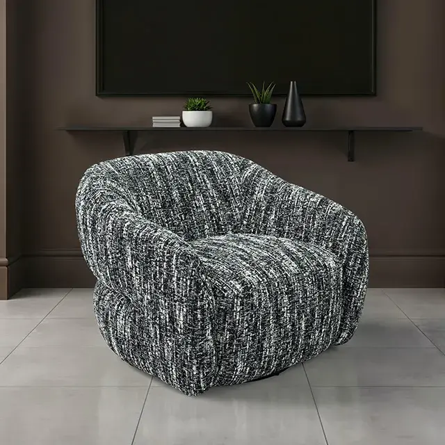 Contemporary Black Accent Chair (Pyrena) — Lounge Chair, main view