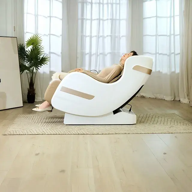 Contemporary White Power Recliner — Lounge Chair, main view