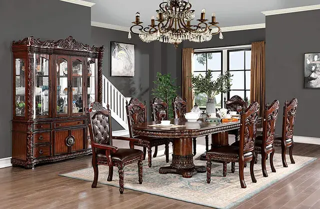 Traditional Brown Cherry Dining Set (Canyonville) — Dining Table, main view